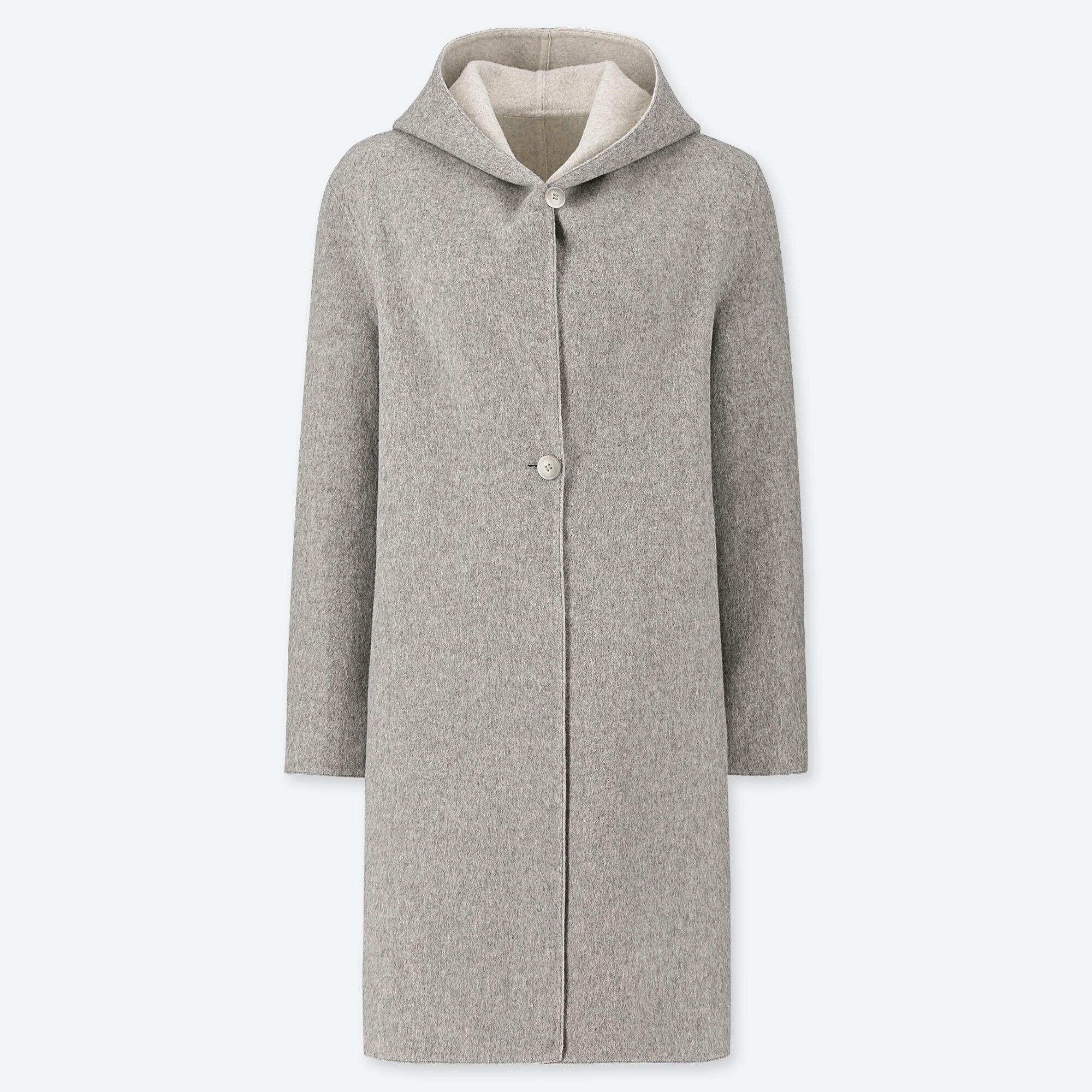 women double face hooded coat uniqlo