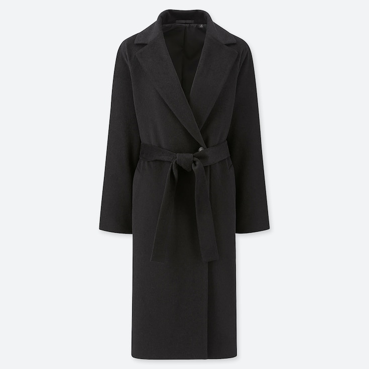 WOMEN WOOL-BLEND WRAP COAT | UNIQLO US