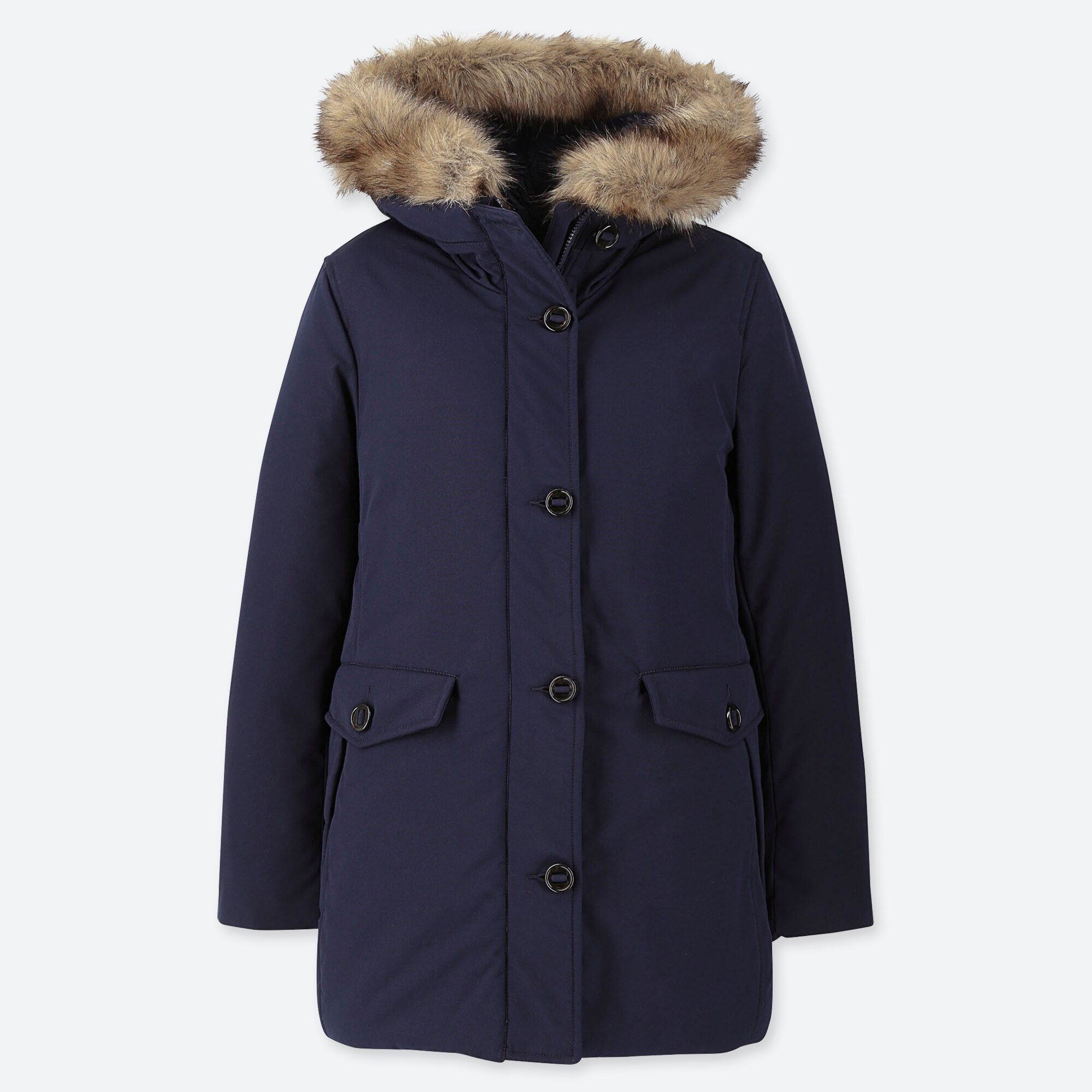 WOMEN HYBRID DOWN ULTRA WARM SHORT COAT | UNIQLO US Damen Seamless Down Mäntel | UNIQLO