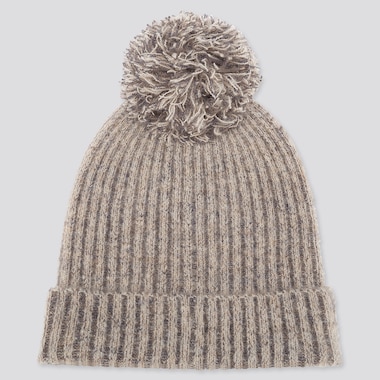 WOMEN SOUFFLE YARN KNITTED BEANIE HAT