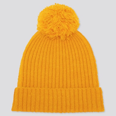 WOMEN SOUFFLE YARN KNITTED BEANIE HAT