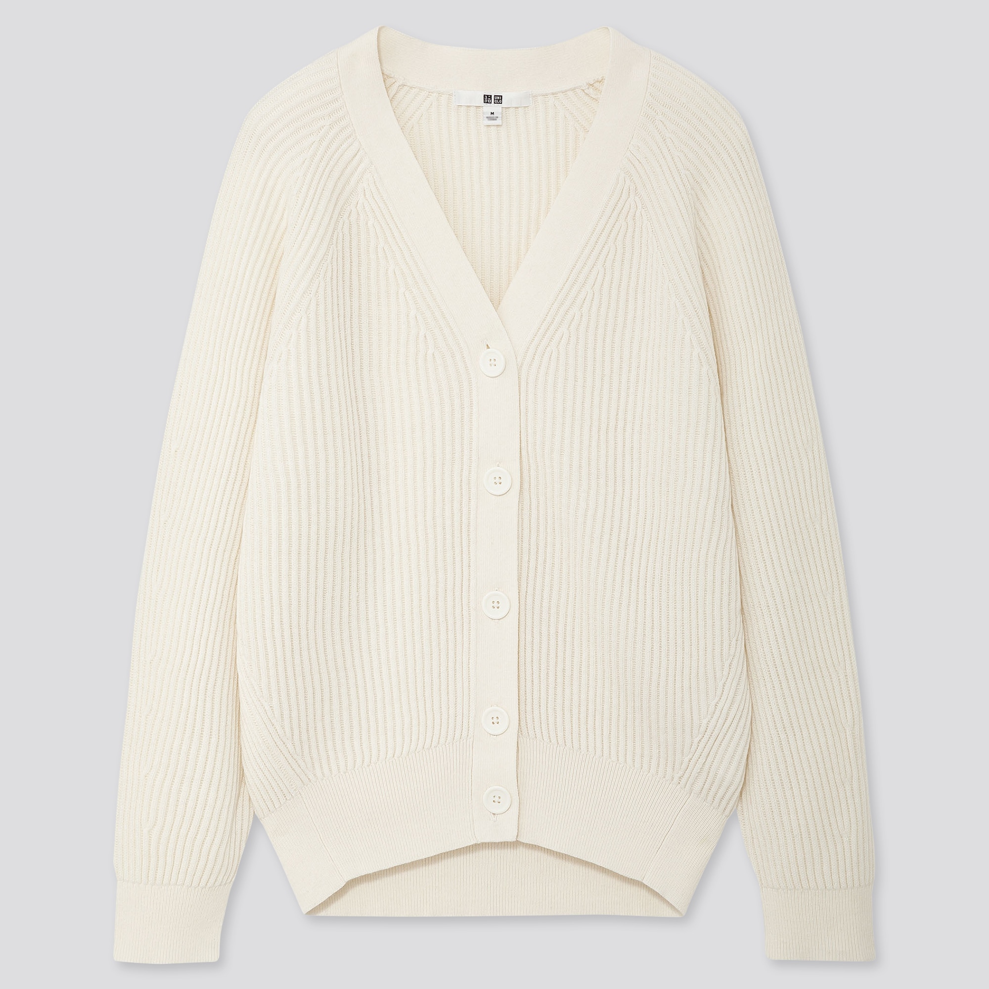 WOMEN COTTON CASHMERE RIBBED RELAXED CARDIGAN | UNIQLO US