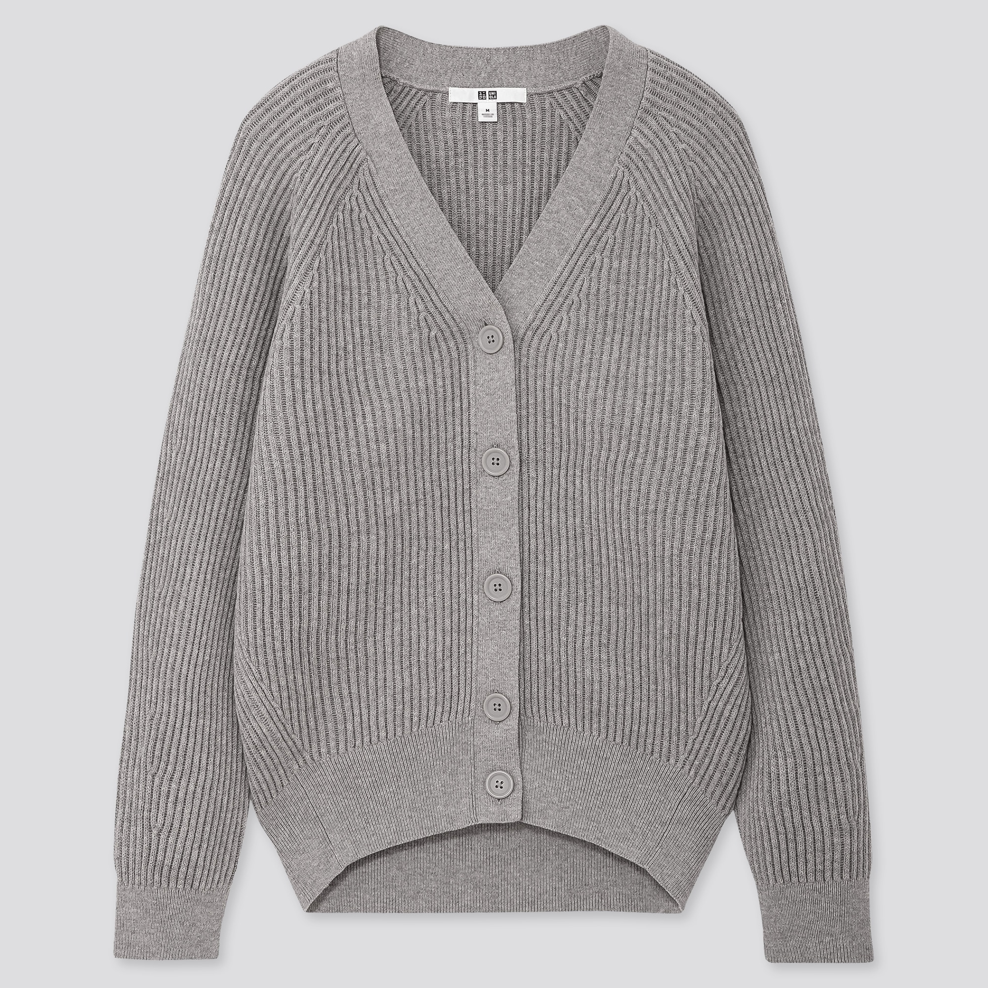 WOMEN COTTON CASHMERE RIBBED RELAXED CARDIGAN | UNIQLO US