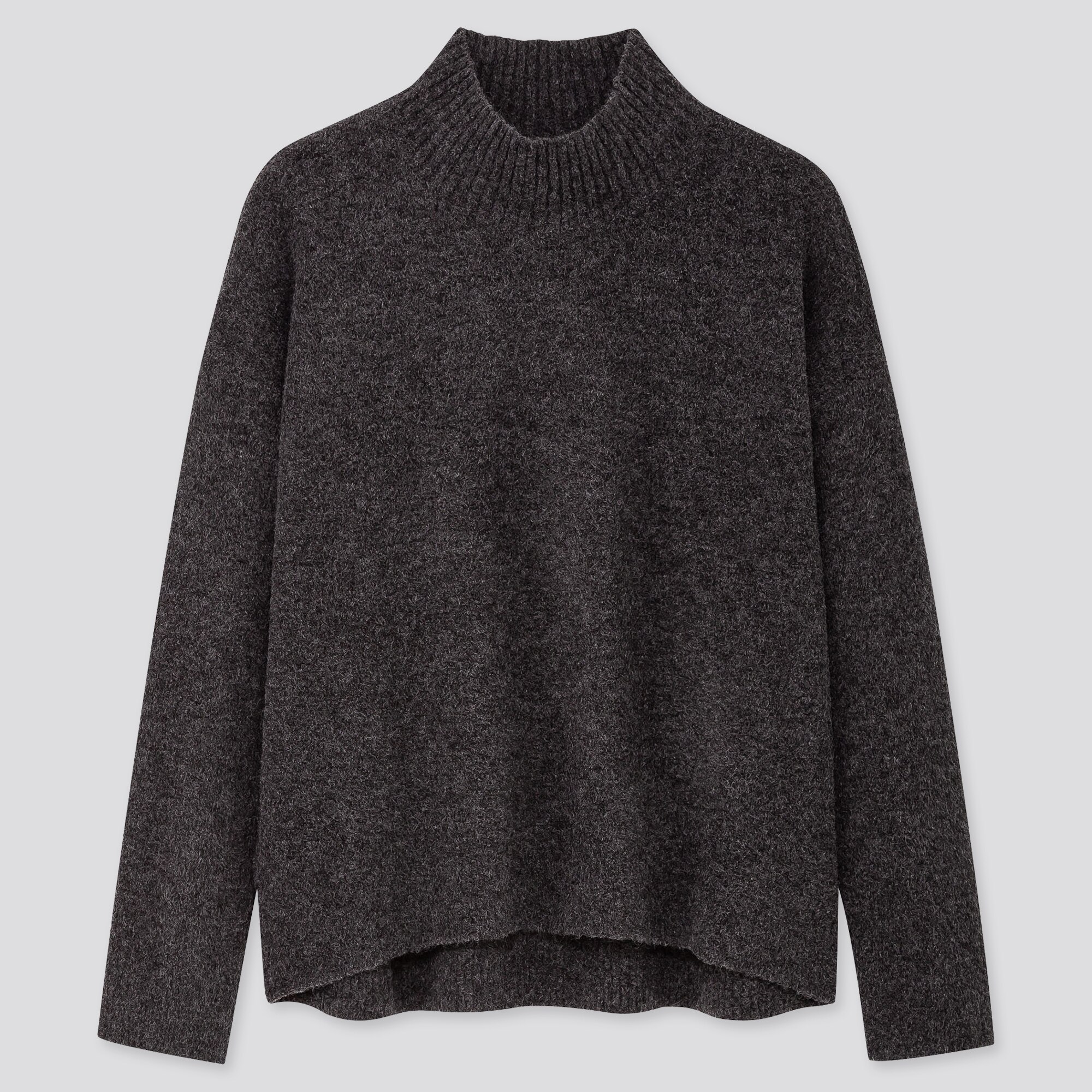 uniqlo souffle yarn mock neck sweater