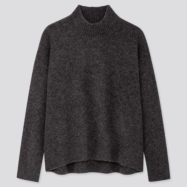 UNIQLO WOMEN SOUFFLE YARN MOCK NECK JUMPER | StyleHint