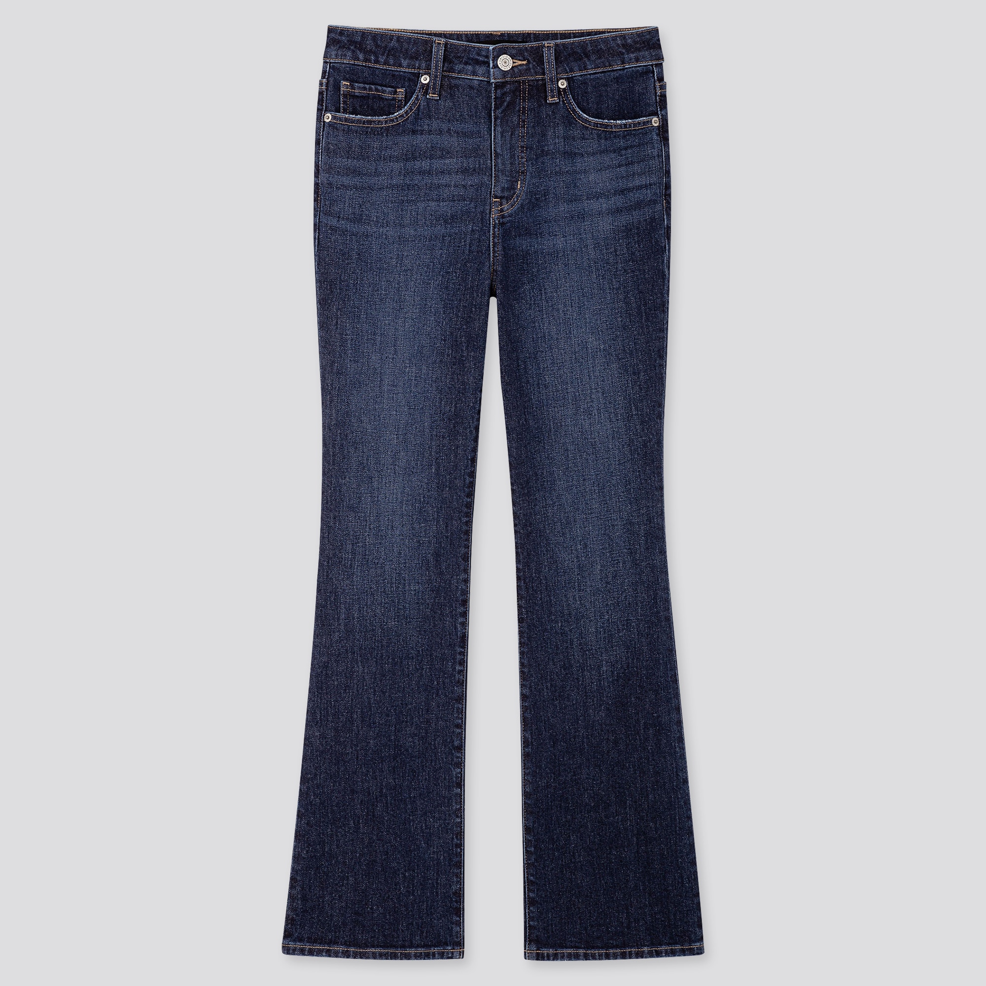 uniqlo high rise skinny flare ankle jeans