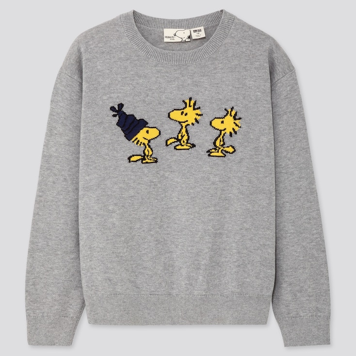 KIDS PEANUTS CREW NECK LONG-SLEEVE SWEATER | UNIQLO US