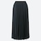 Women Pleated Long Skirt, Navy, Small