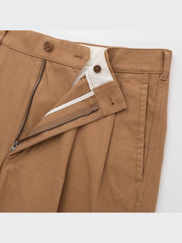 UNIQLO U WIDE FIT PLEATED TAPERED PANTS