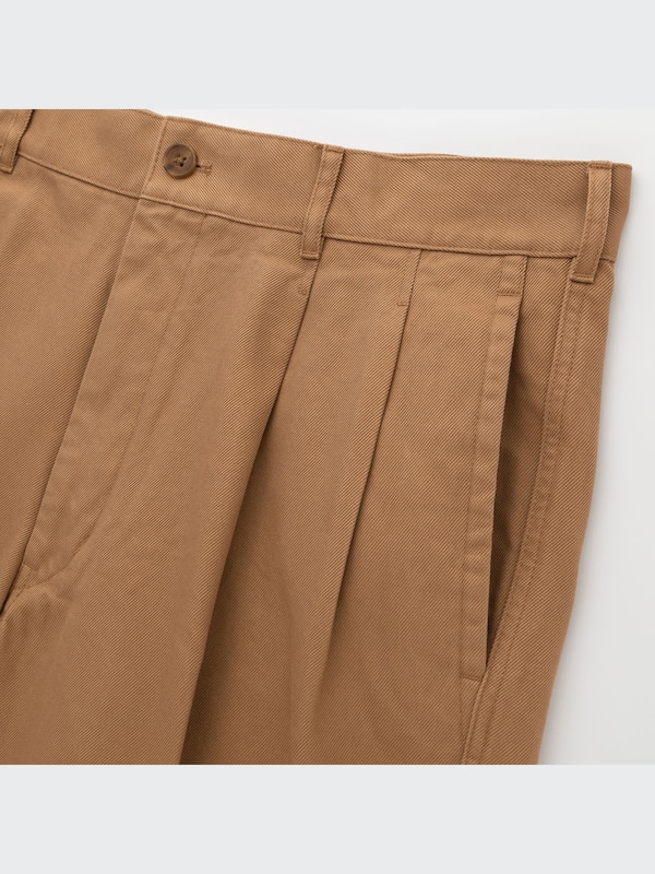 UNIQLO U WIDE FIT PLEATED TAPERED PANTS