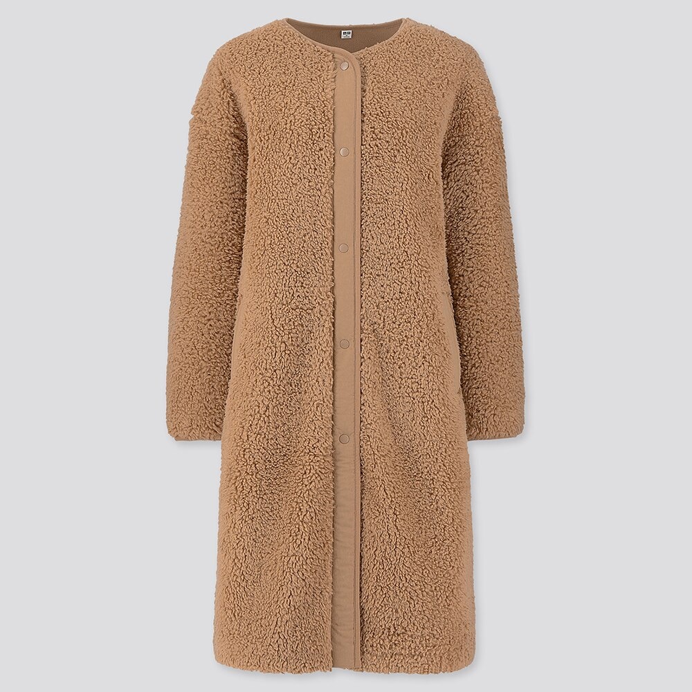 collarless coat womens