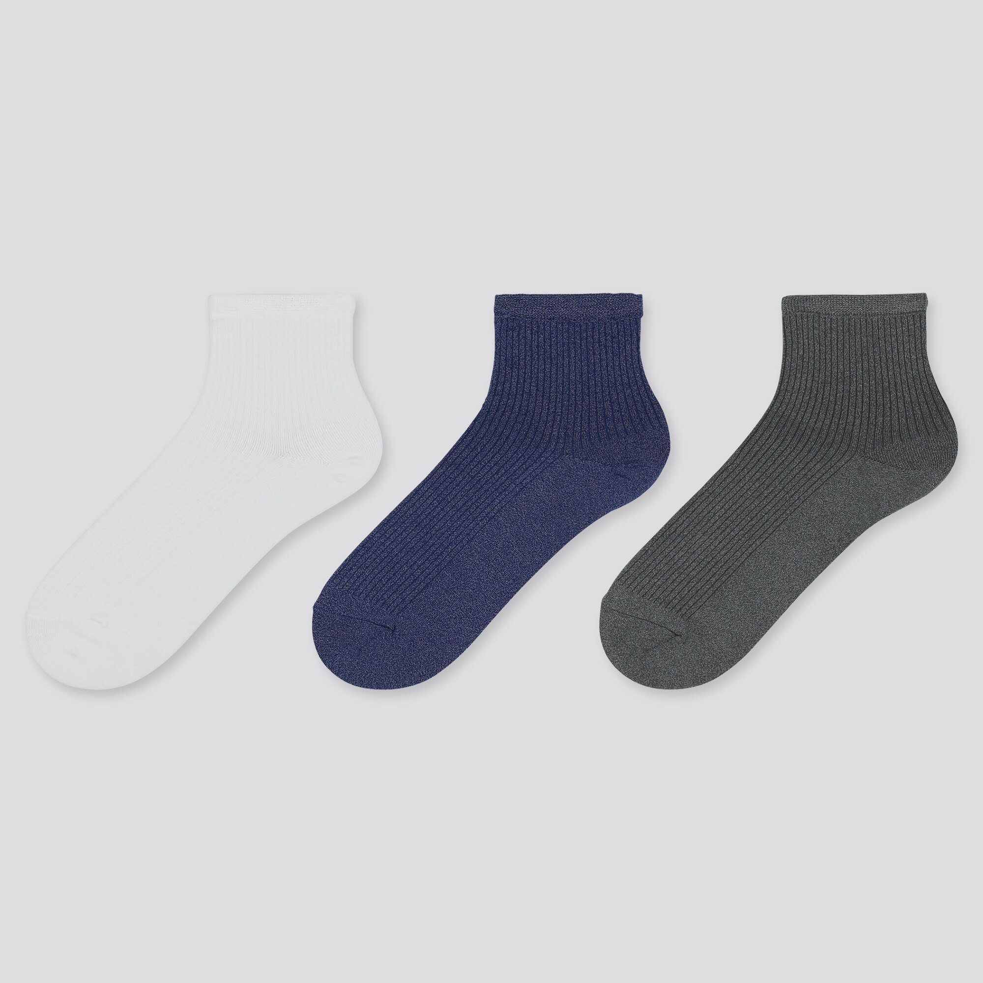 WOMEN CREW RIBBED SOCKS (3 PAIRS)