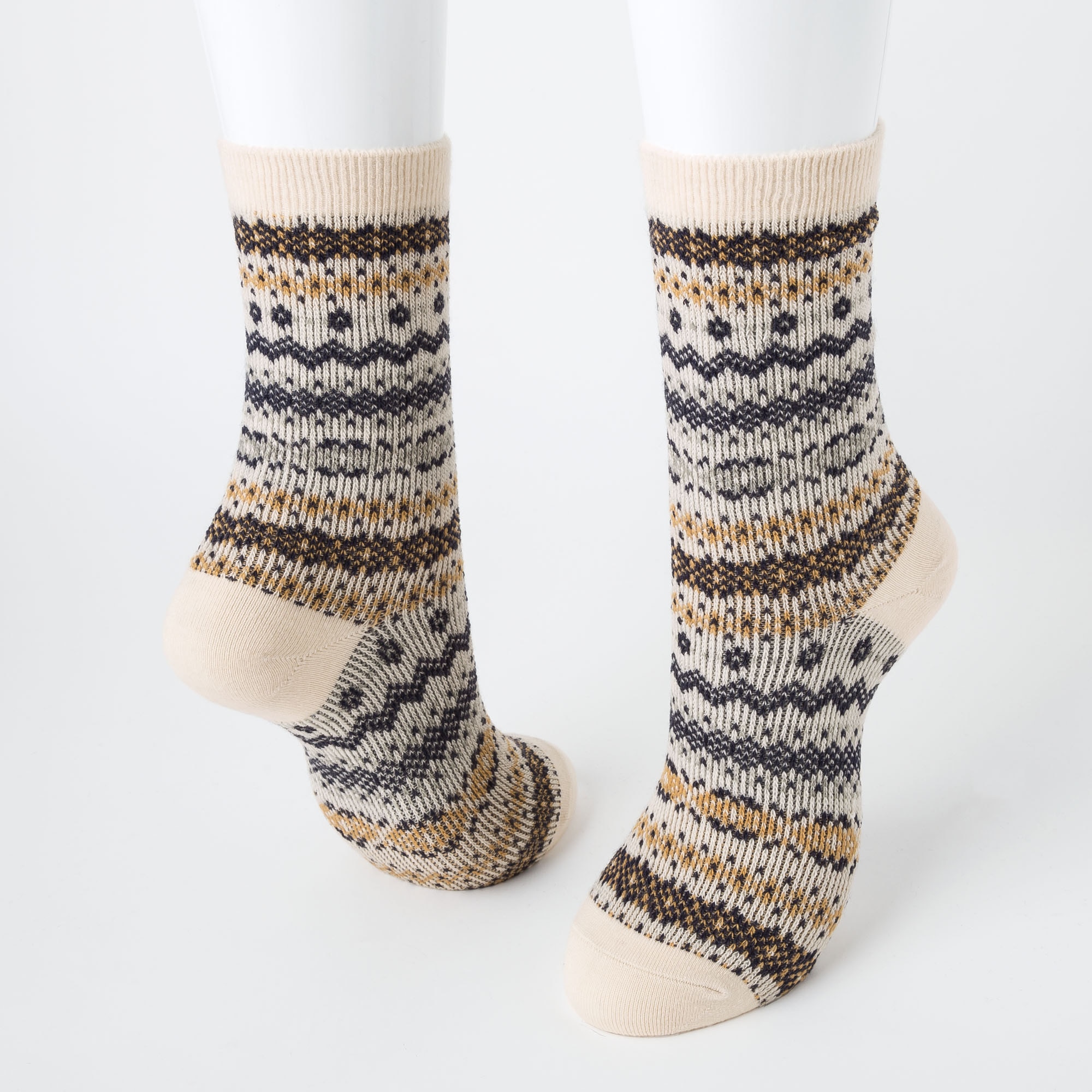 WOMEN HEATTECH FAIR ISLE SOCKS (2 PAIRS) UNIQLO US