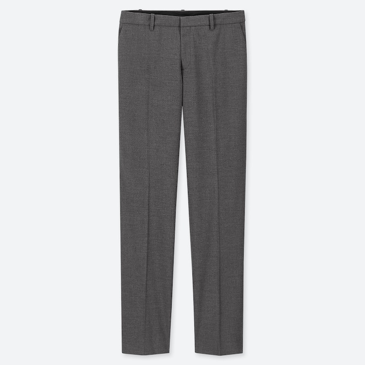 WOMEN STRETCH PANTS (ONLINE EXCLUSIVE), GRAY, large