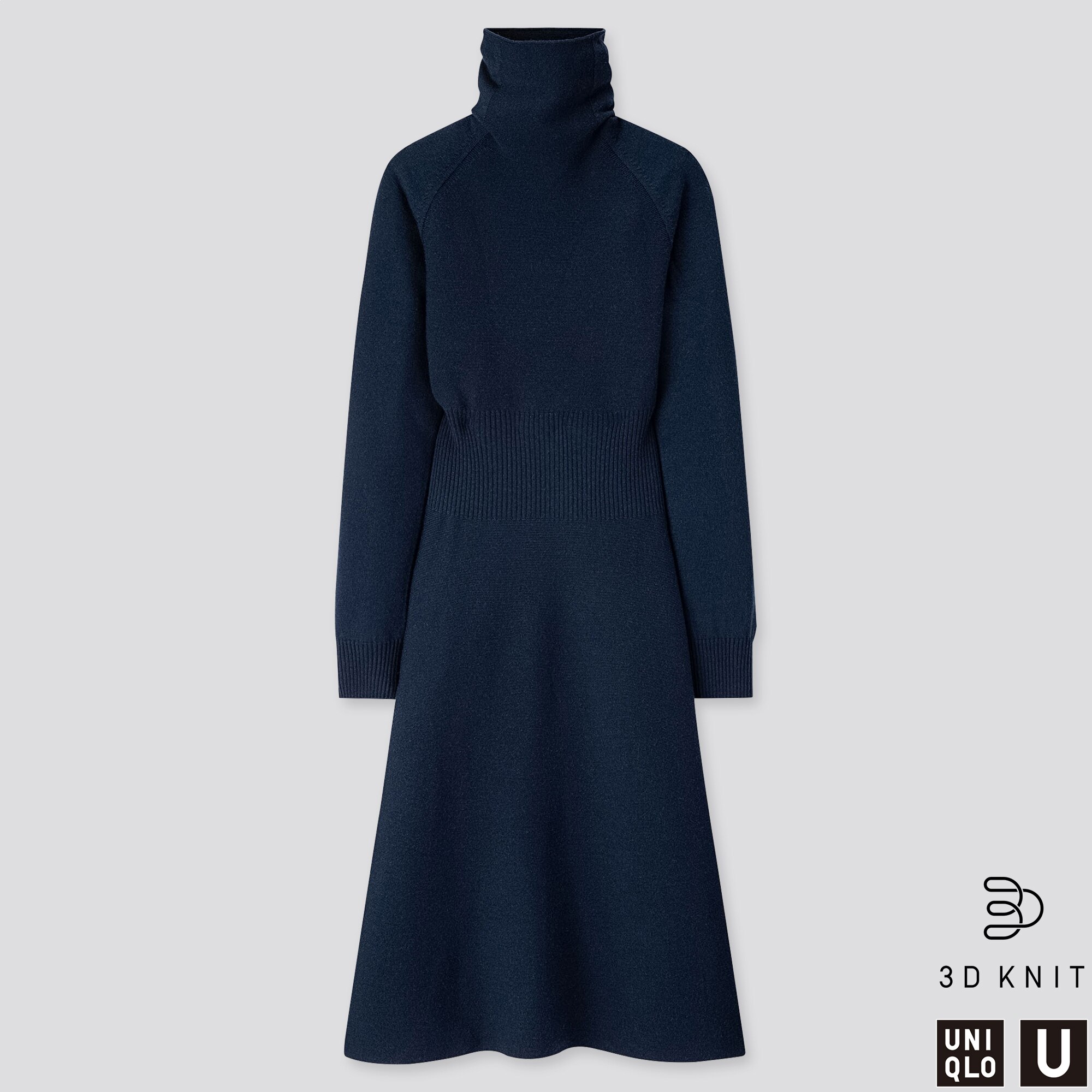 WOMEN U 3D EXTRA FINE MERINO MOCK NECK DRESS