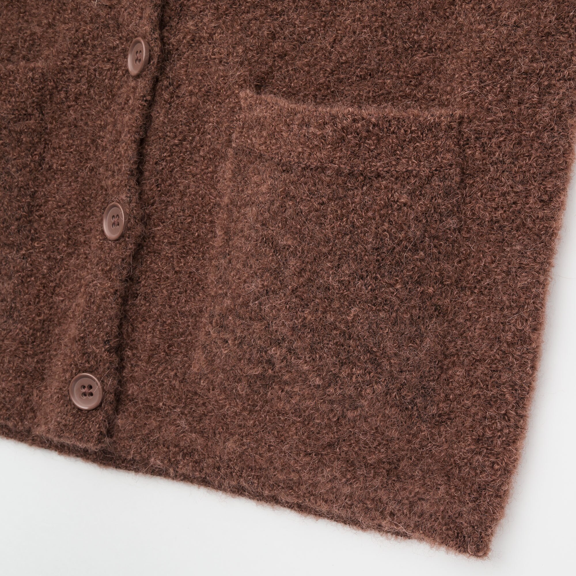 boucle knit coat