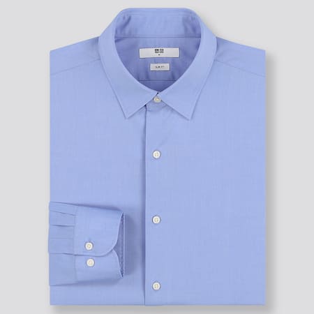 Men Easy Care Broadcloth Slim Fit Shirt (Regular Collar)