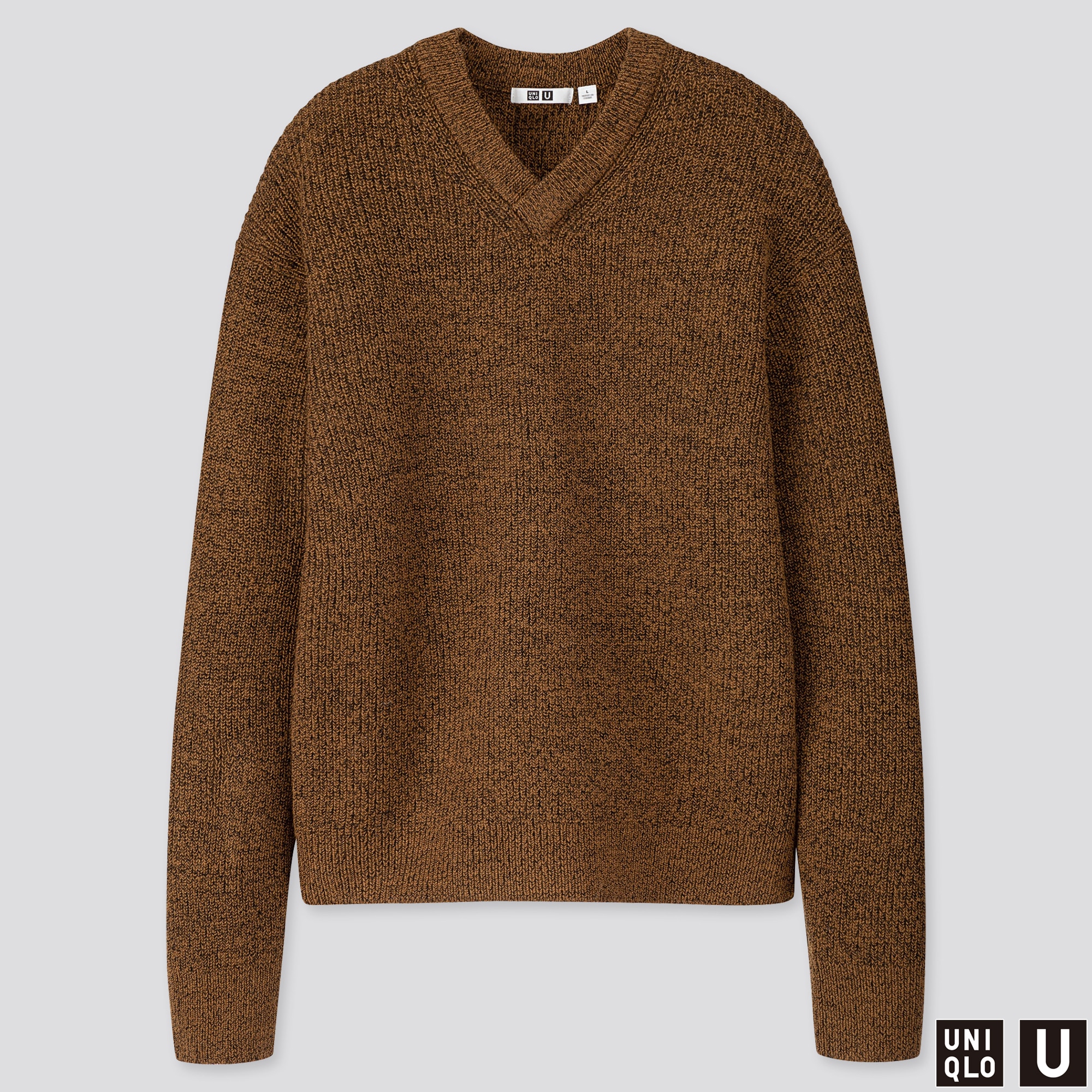 brown sweater v neck