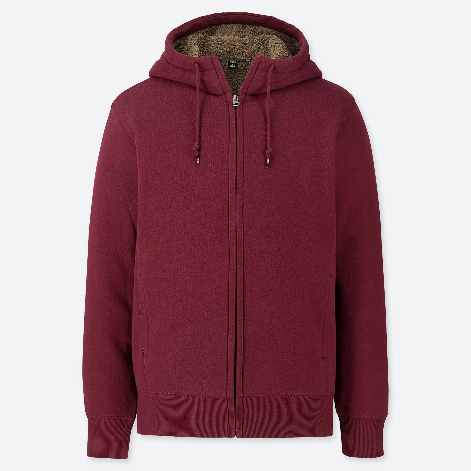 uniqlo men's pile lined hoodie