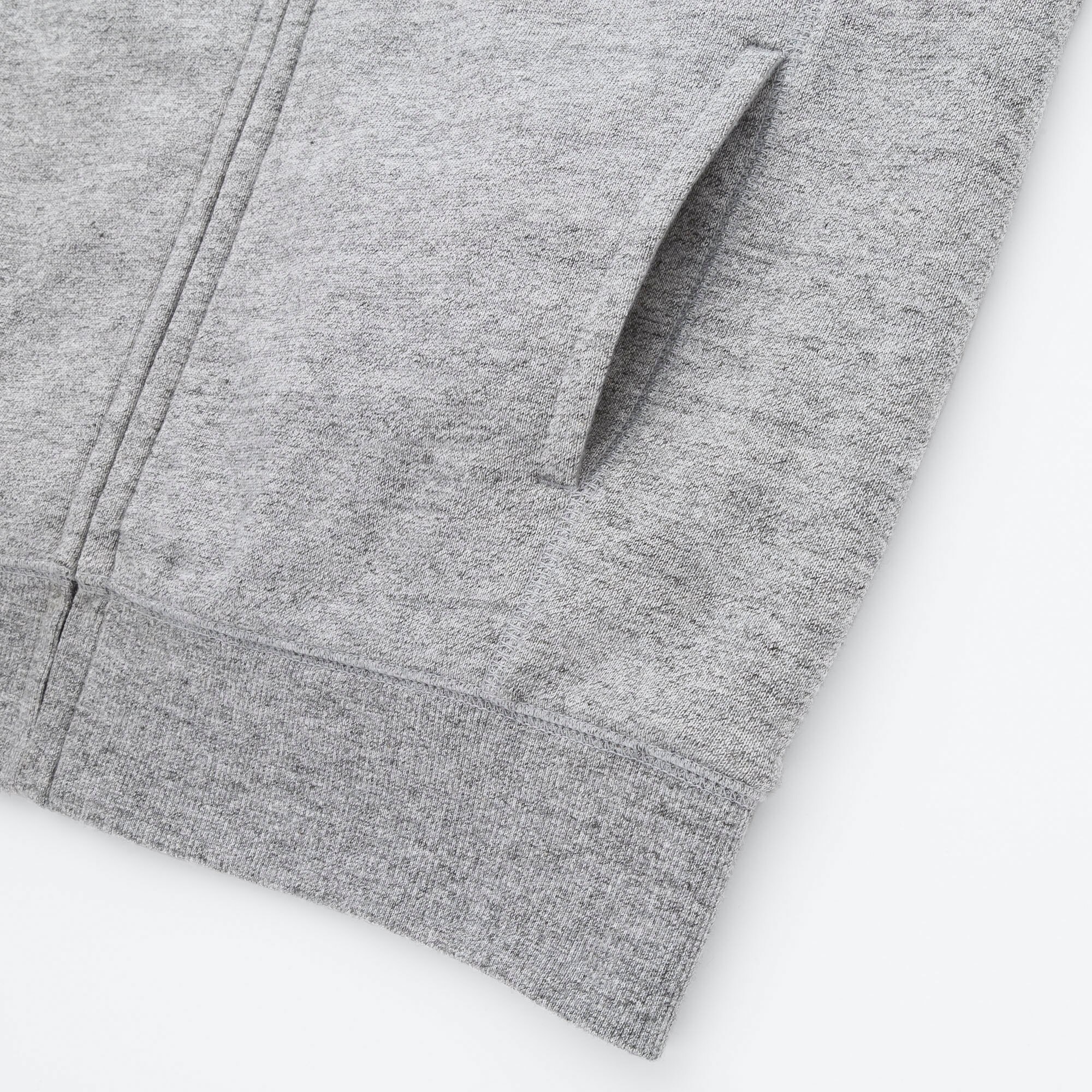 pile lined sweat full zip hoodie