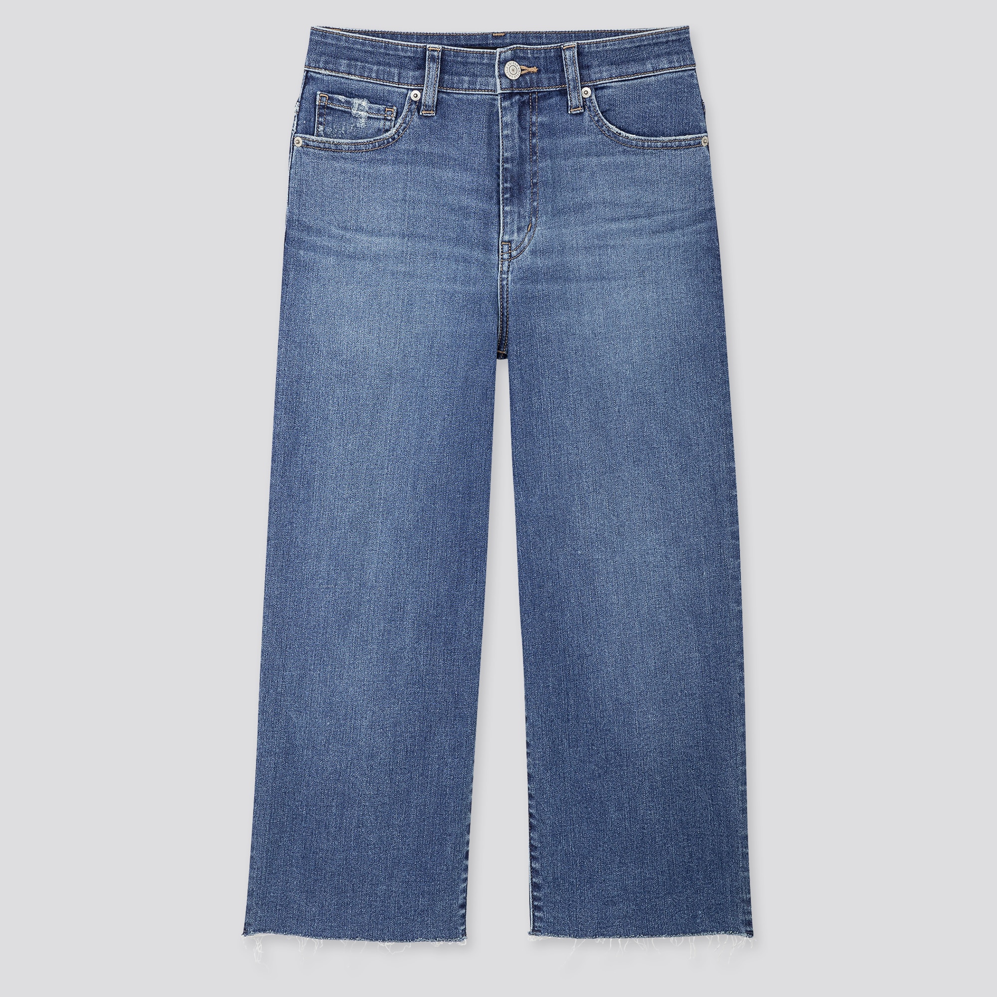 WOMEN HIGH-RISE WIDE CROPPED JEANS | UNIQLO US