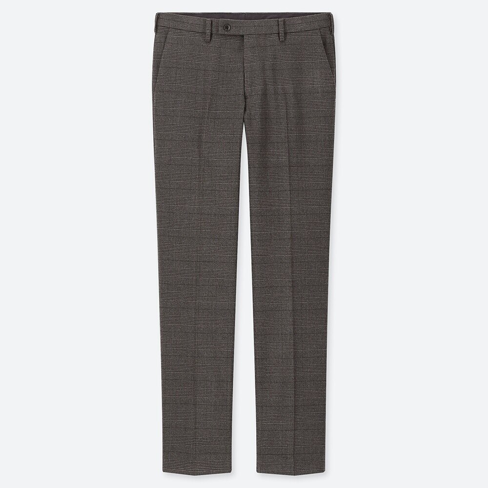 UNIQLO Men Smart Tartan Checked Ankle Length Trousers | StyleHint