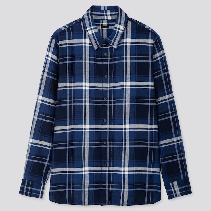 WOMEN FLANNEL CHECKED LONG-SLEEVE SHIRT | UNIQLO US