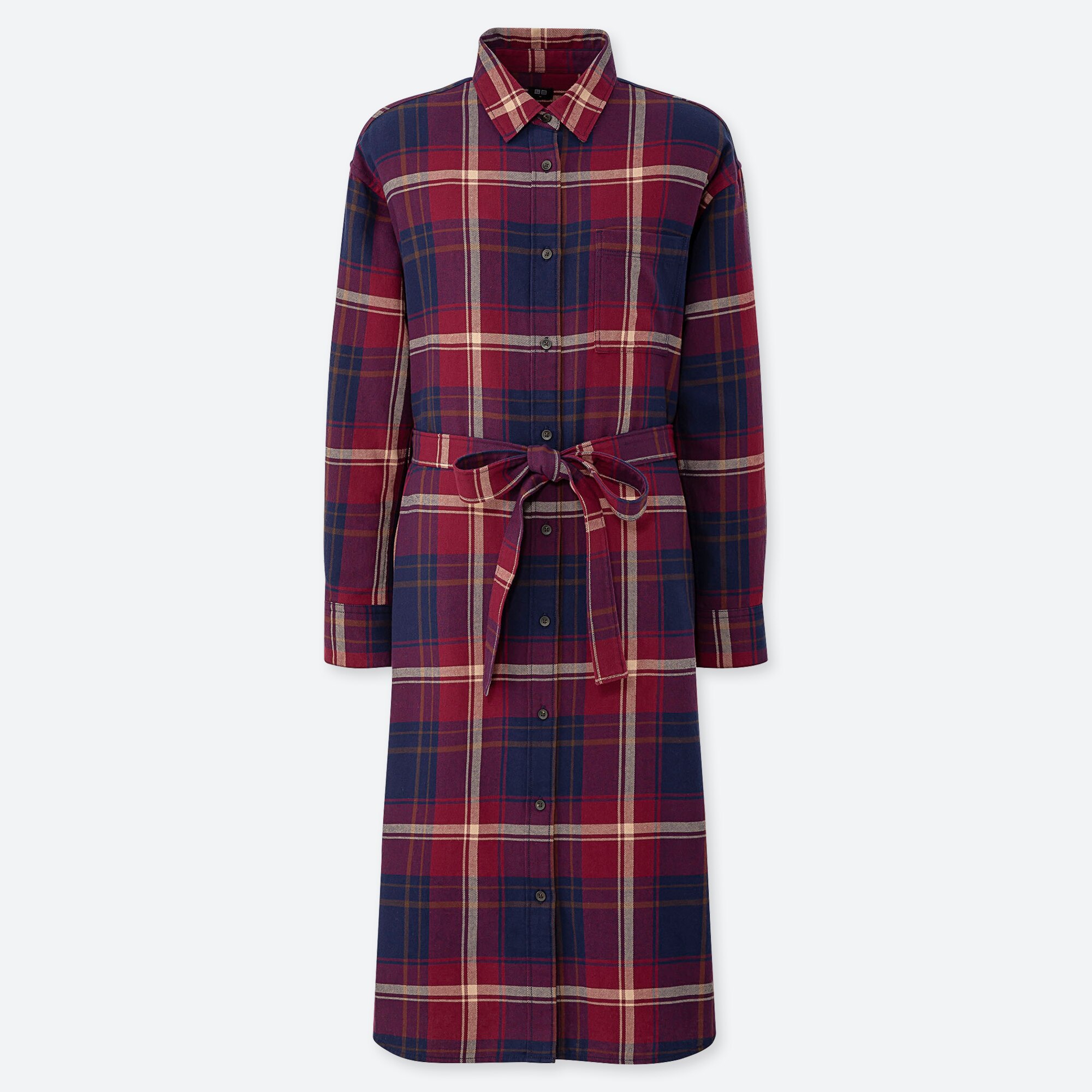 uniqlo flannel dress