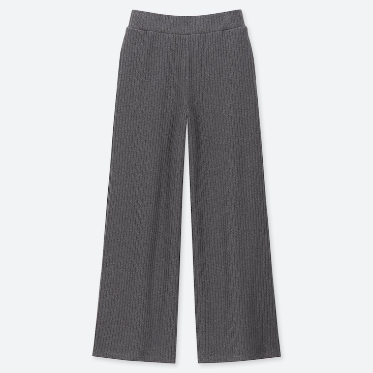 WOMEN COTTON RIBBED WIDE PANTS | UNIQLO US