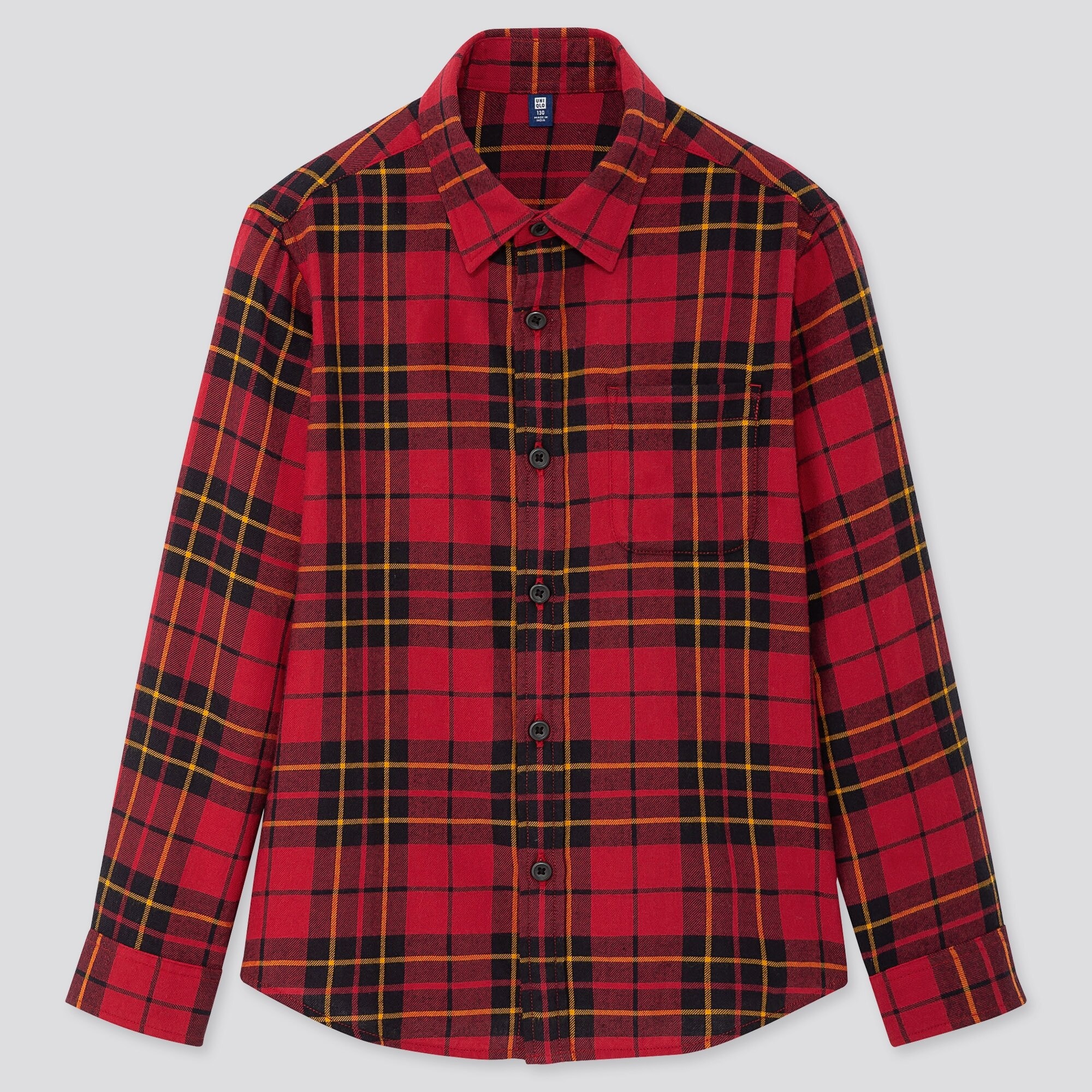 KIDS FLANNEL CHECKED LONG-SLEEVE SHIRT