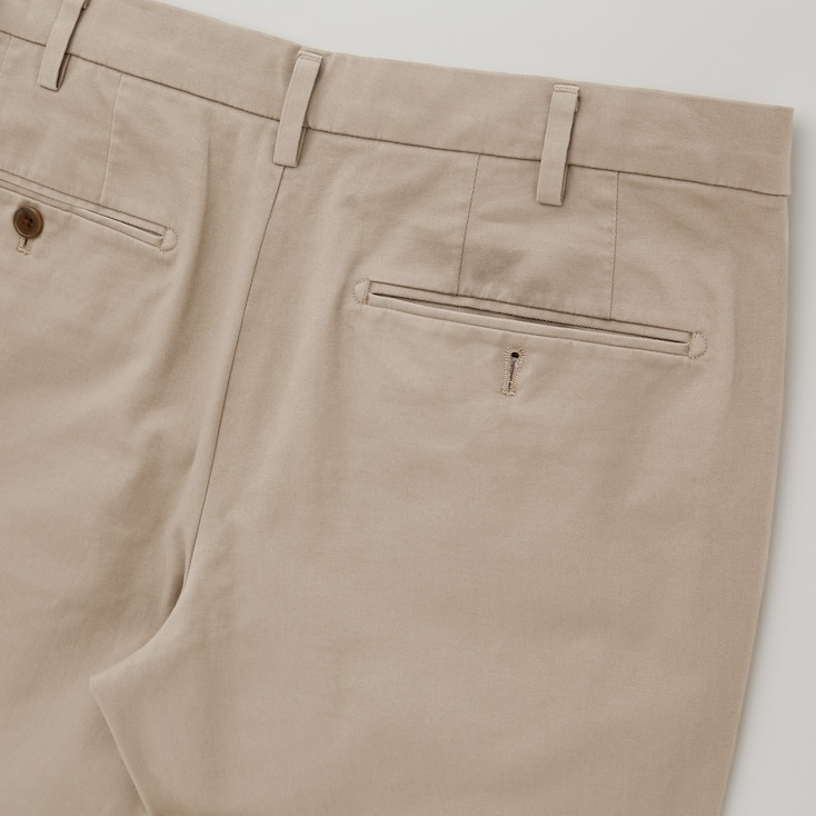 Men Slim-Fit Chino Pants, Gray, Large