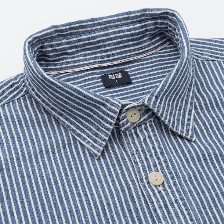 MEN HICKORY WORK LONG-SLEEVE SHIRT (ONLINE EXCLUSIVE) | UNIQLO US