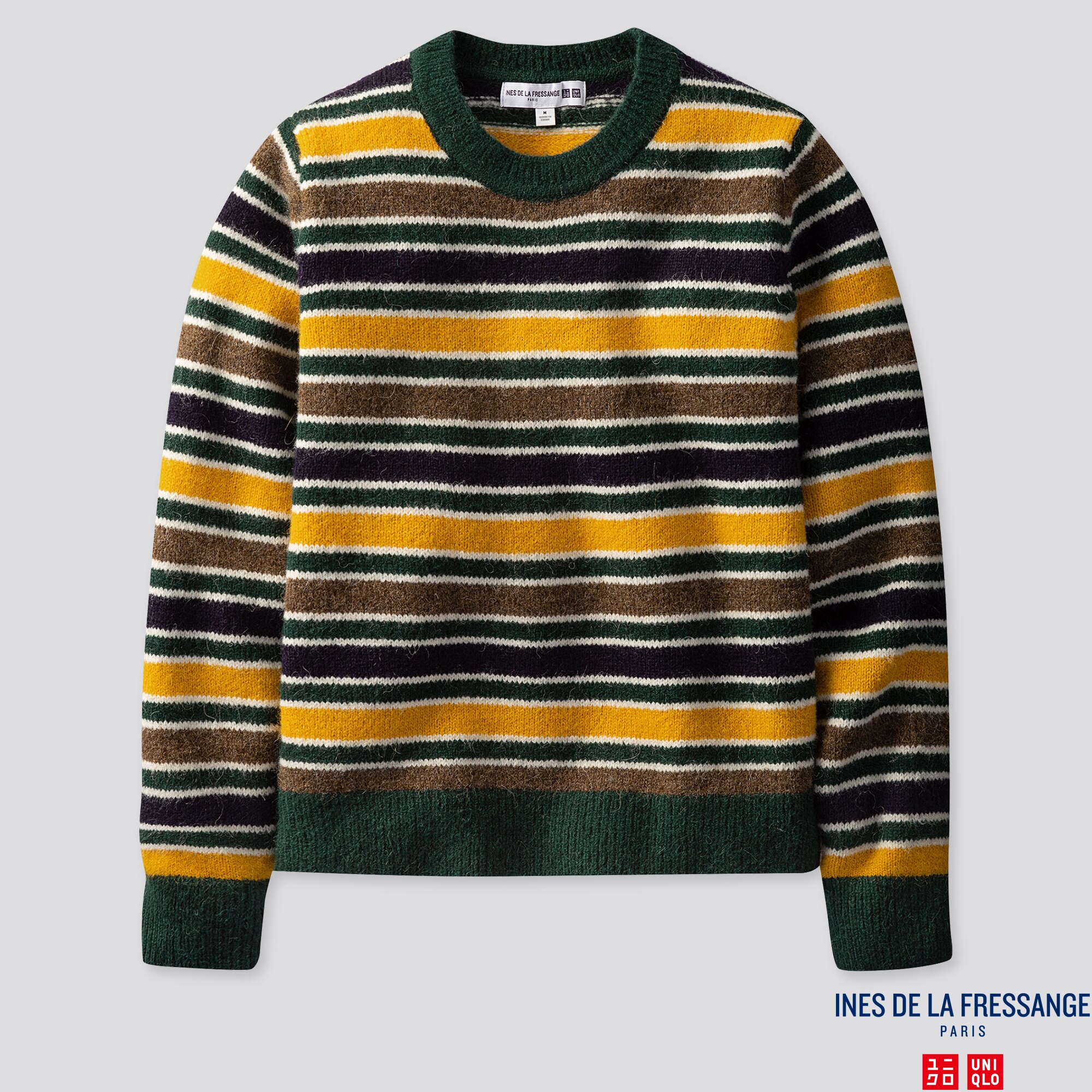 WOMEN MULTI-STRIPE CREW NECK SWEATER (INES DE LA FRESSANGE) | UNIQLO US