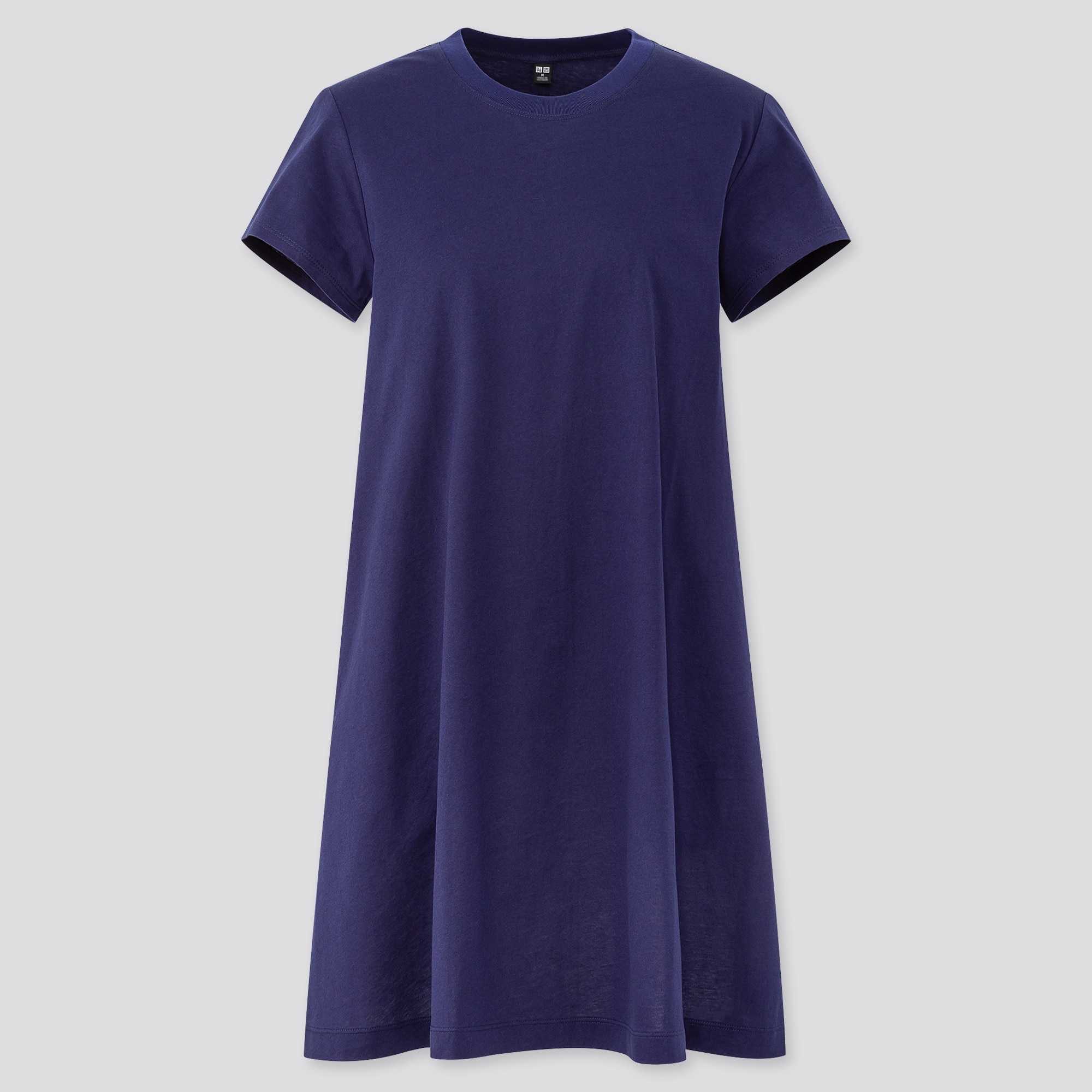 WOMEN MERCERIZED COTTON A-LINE MINI DRESS