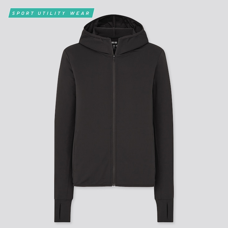 WOMEN AIRism UV PROTECTION MESH LONG-SLEEVE FULL-ZIP HOODIE