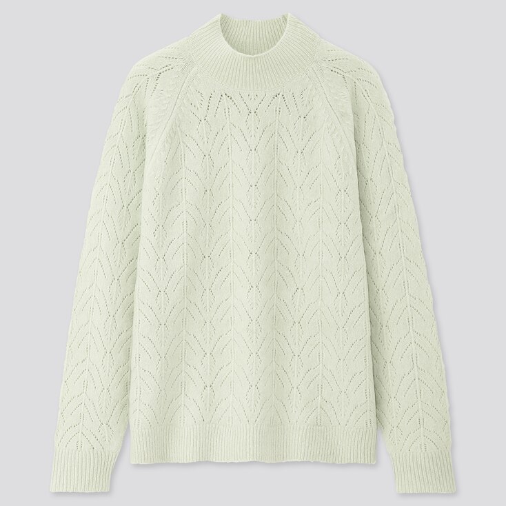 Uniqlo Women Light Soft Souffle Knit Pointelle Crew Neck Jumper Stylehint