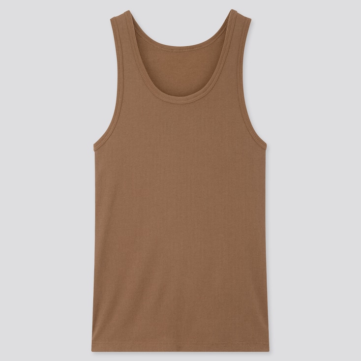 uniqlo dry ribbed tank top, Men's Fashion, Tops & Sets, Vests on Carousell