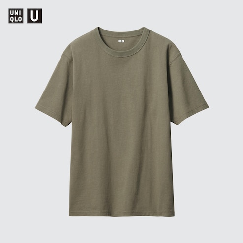 Uniqlo U Crewneck Tee/T-shirt Peach size L, Men's Fashion, Tops