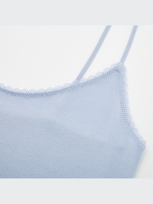 Cotton-Blend Ribbed Lace Camisole