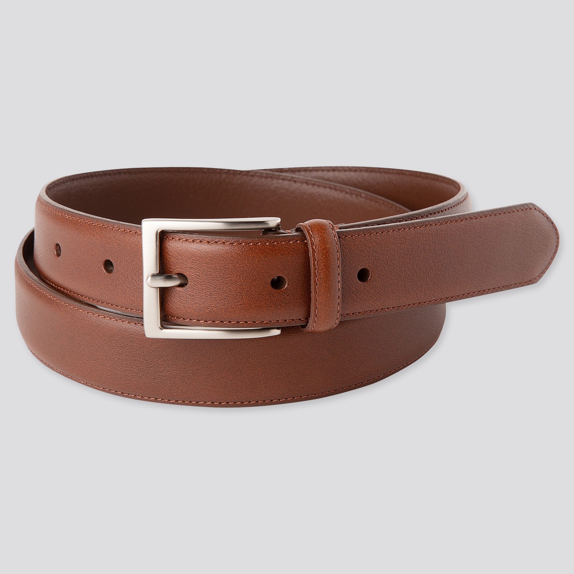 Italian Leather Stitched Belt | UNIQLO US