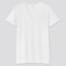 Men Airism V-Neck Short-Sleeve T-Shirt, White, Small