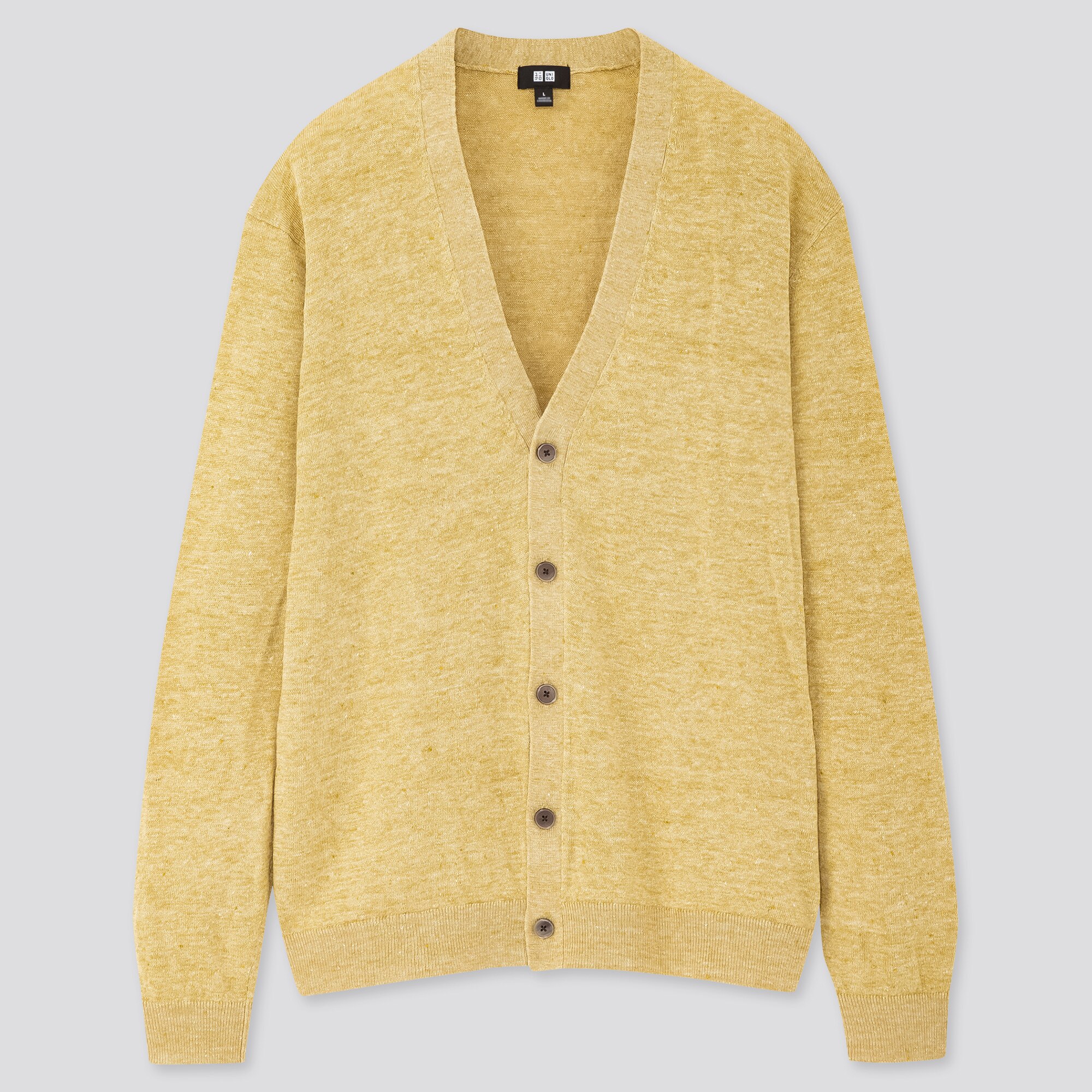 MEN LINEN BLENDED VNECK LONGSLEEVE CARDIGAN UNIQLO US