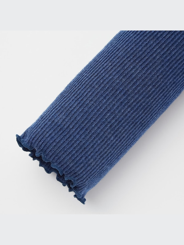 Ribbed Frilled Ankle Leggings