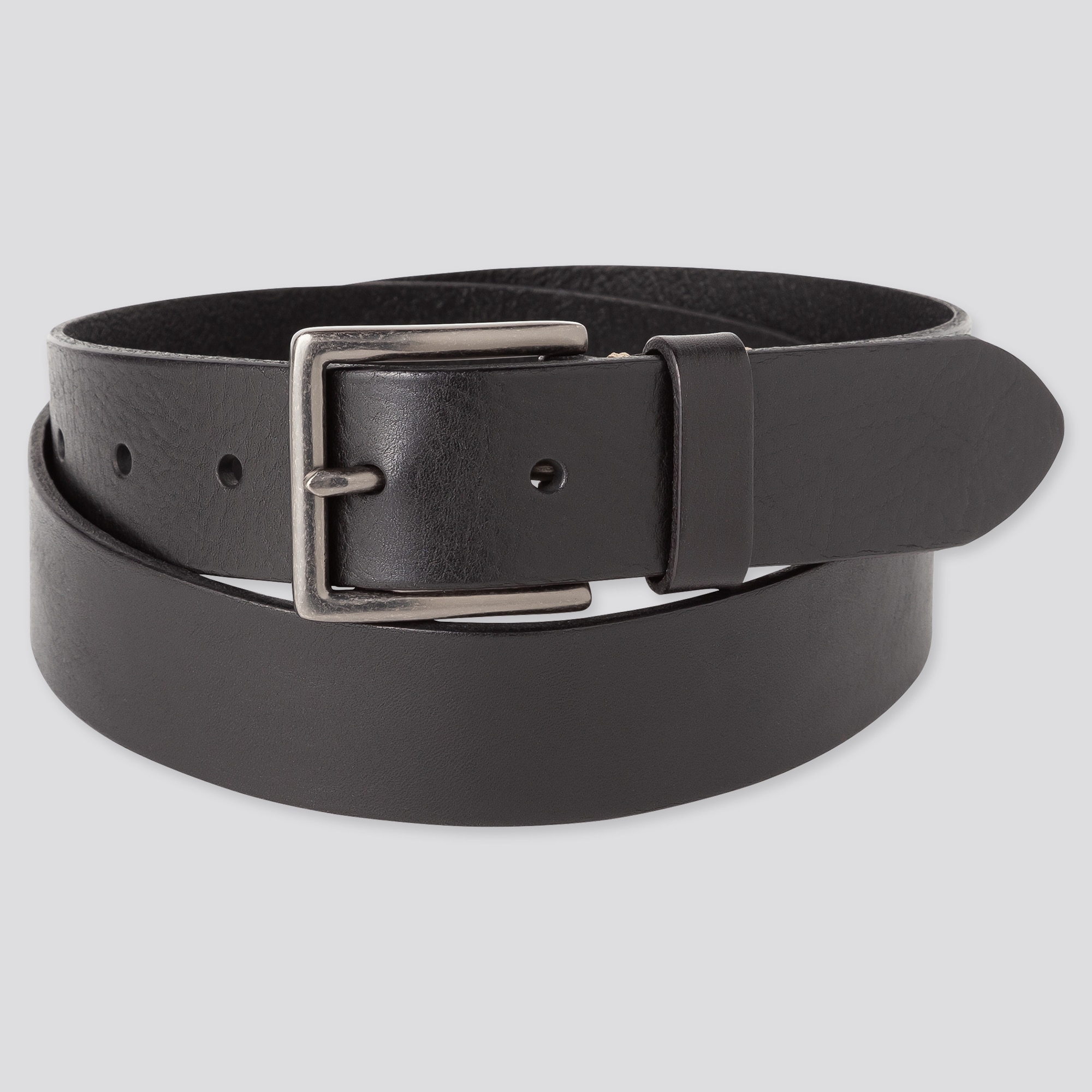 Uniqlo Mens Belts  Italian Leather Vintage Narrow Belt BLACK   Moticommodity