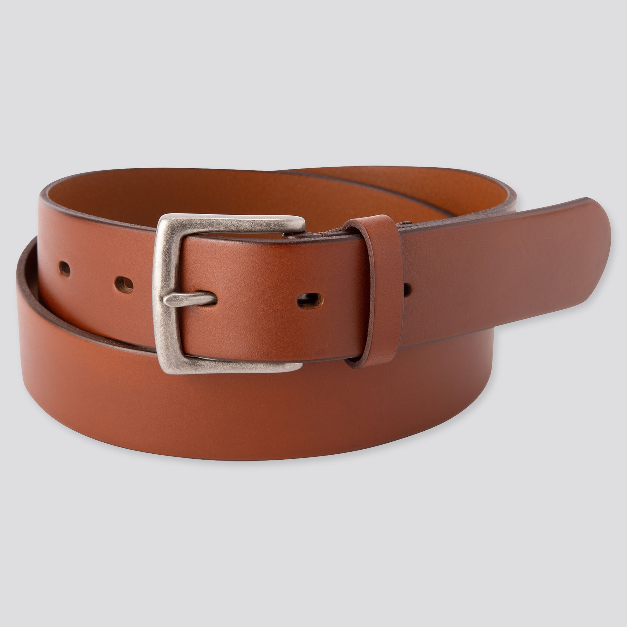 Uniqlo Mens Belts  Italian Oiled Leather Belt BLACK  Moticommodity