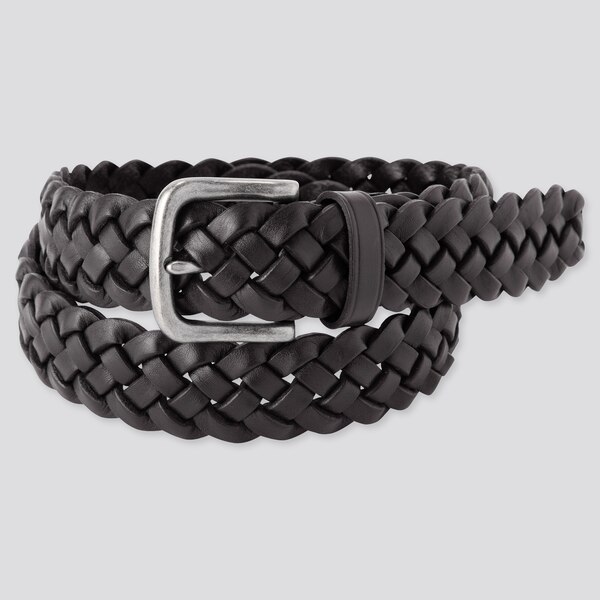 Leather Mesh Wide Belt
