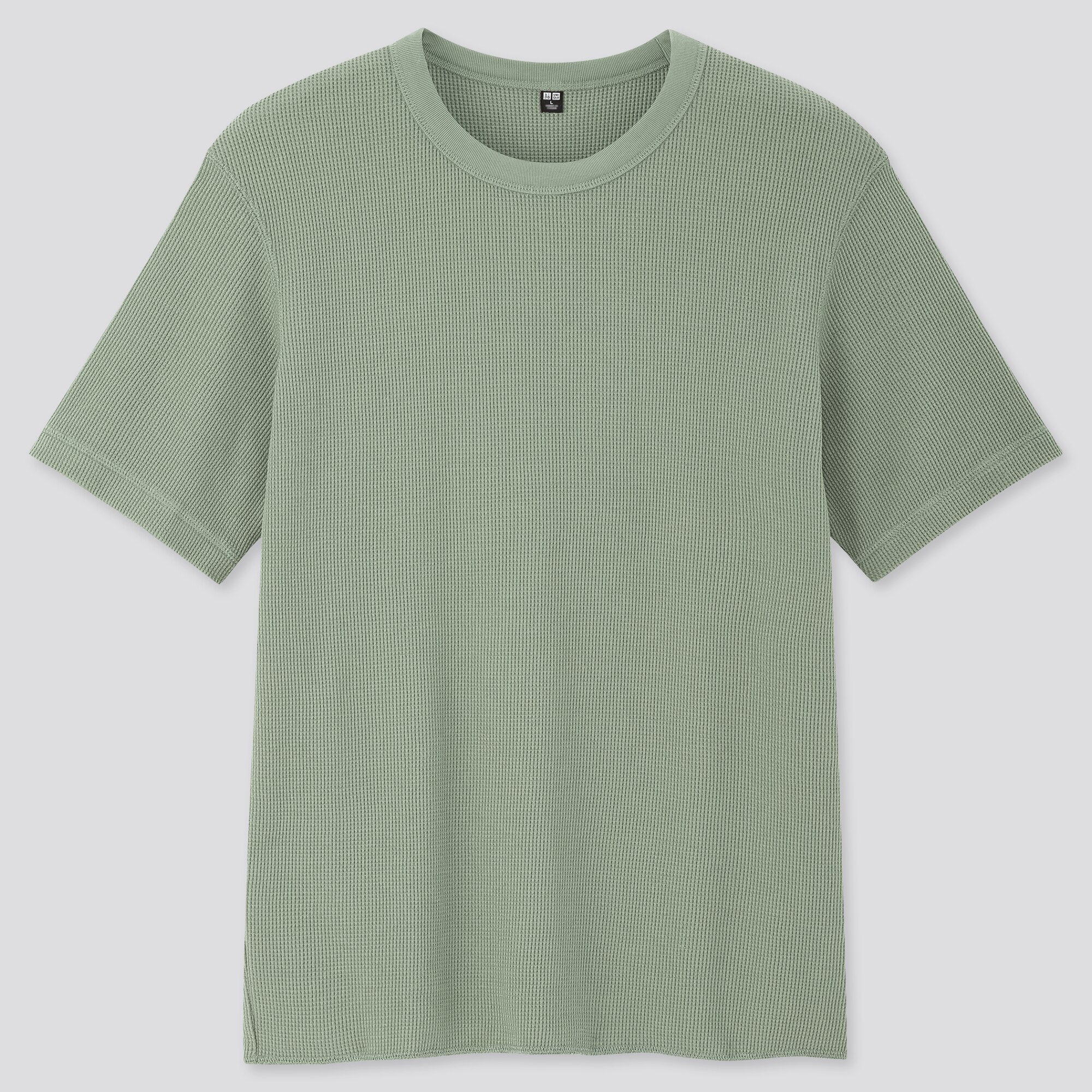 Men Waffle Crew Neck Short Sleeved T Shirt | UNIQLO Men Waffle Crew Neck Short Sleeved T Shirt | UNIQLO