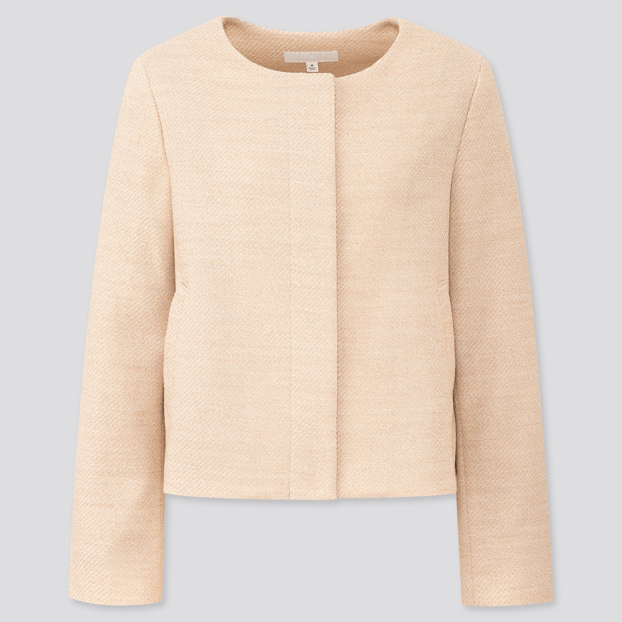uniqlo fleece collarless coat