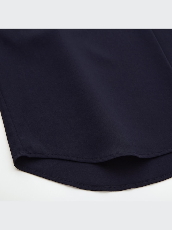 Rayon Skipper Collar 3/4-Sleeve Blouse