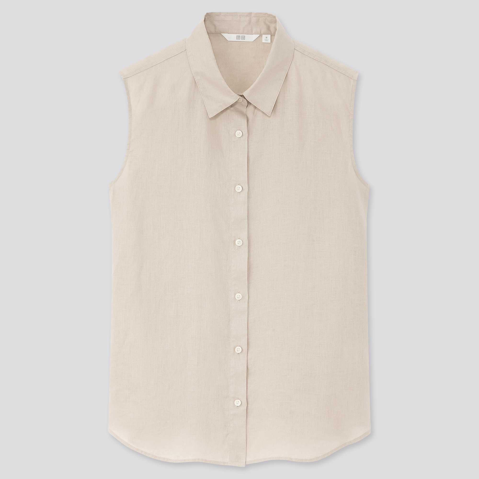 Women 100% Premium Linen Sleeveless Shirt | UNIQLO UK